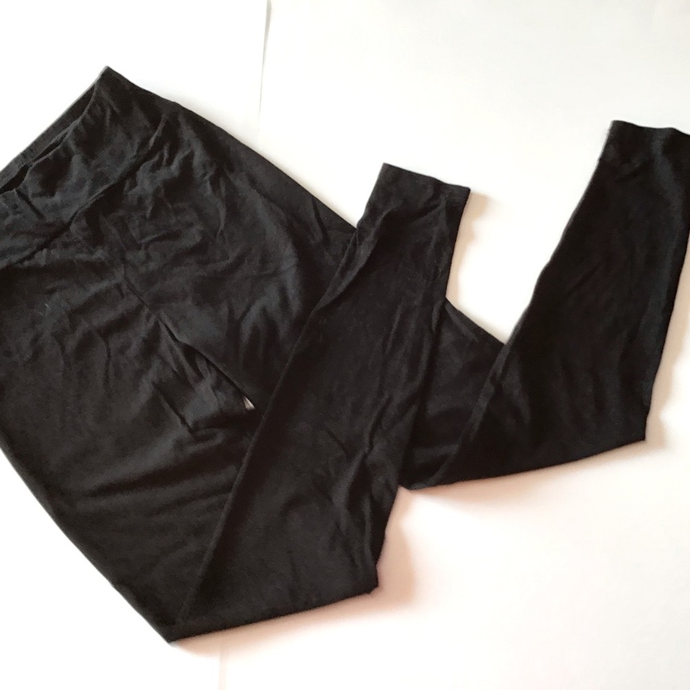 Shein Black Leggings Girls 14Y Wide Waistband Cotton Blend Activewear Yoga Pants